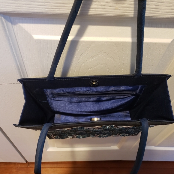 Blue Beaded Bag - Picture 3 of 3